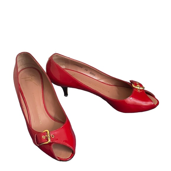GIUSEPPE ZANOTTIPatent Leather red/gold Pumps size39(9)